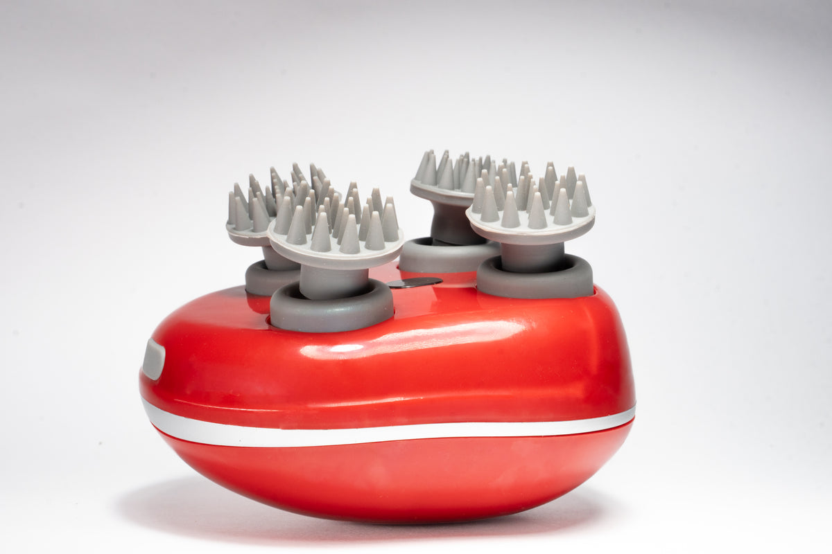 4-Head Scalp Massager – Silicone Hair & Scalp Massage Brush